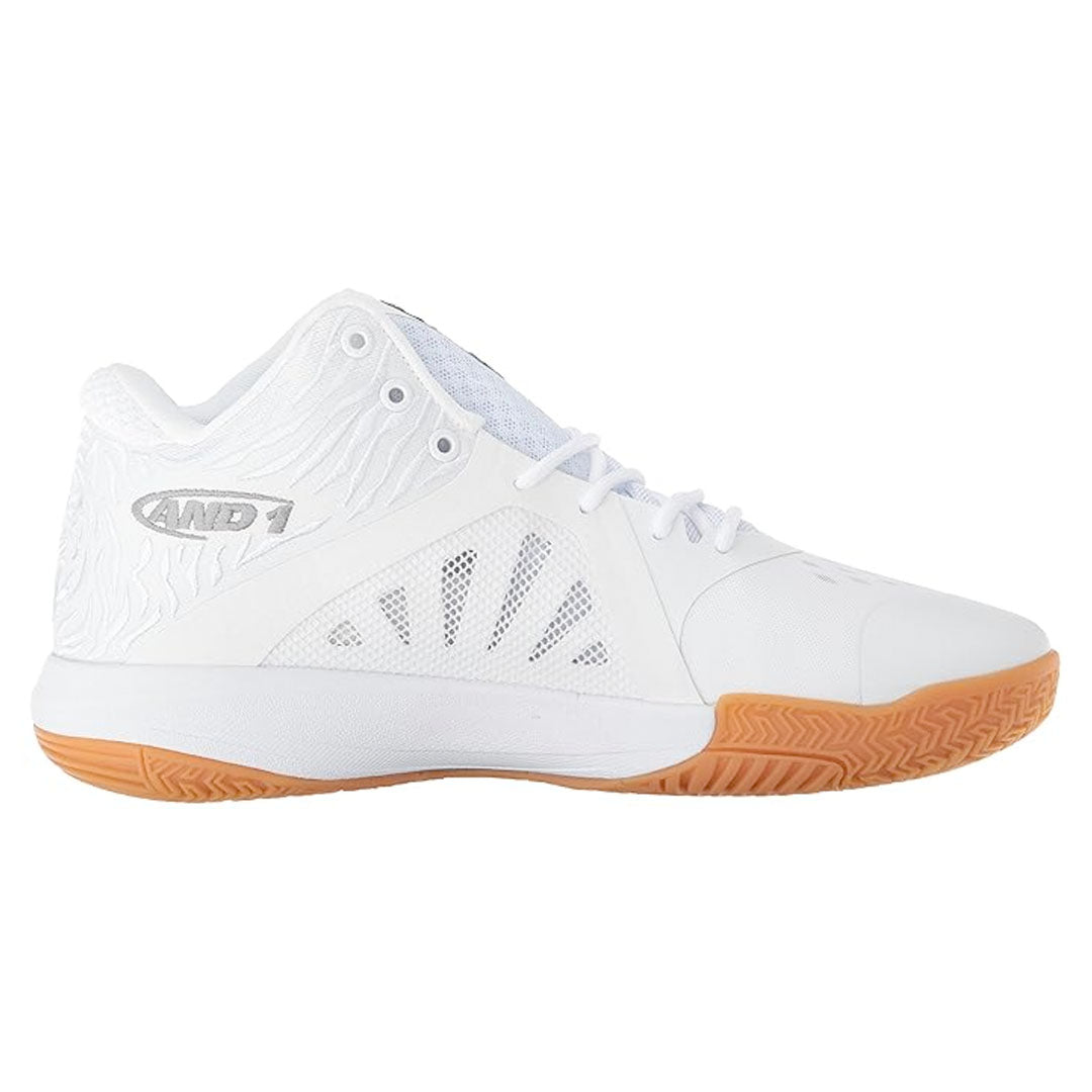 And1 Attack Mid Junior - White/SuperFoil/Gum