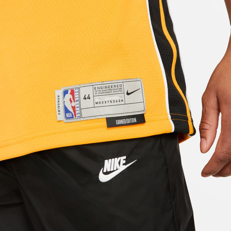 Nike Earned Edition NBA Miami Heat Yellow Basketball Jersey L