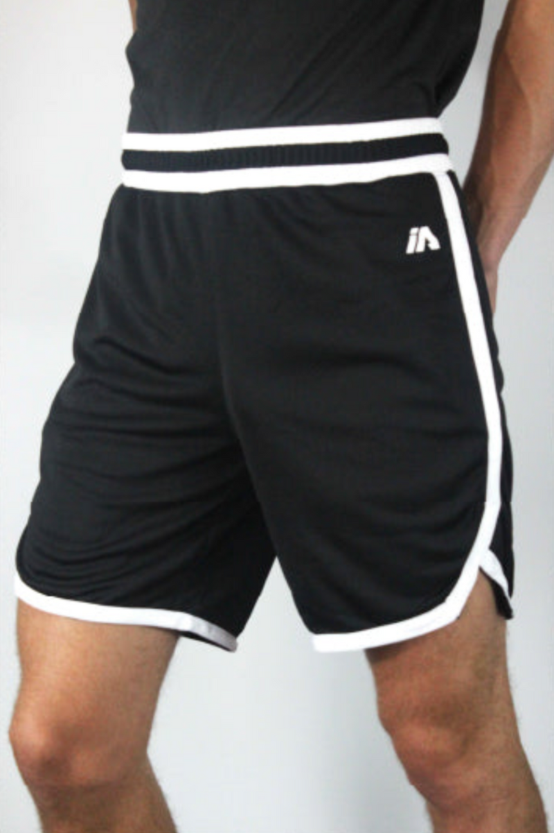 iathletic Casual Pocket Shorts Mens - Black/White