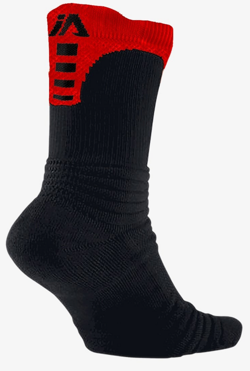 iathletic Elite Performance Socks - Black/Red